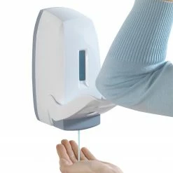 WENKO Desinfektionsmittelspender Assolo - ABS-Kunststoff - Weiß / Grau -Badaccessoires Verkäufe 1000271132 210608 11135000060 MOOD DETAILS P000000001000271132 mood