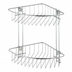 WENKO Eckregal Classic Stahl - Stahl - Chrom