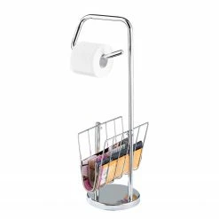 WENKO Stand WC-Garnitur Benton - Edelstahl - Chrom