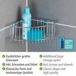 WENKO Eckablage Classic Stahl - Edelstahl - Chrom -Badaccessoires Verkäufe 1000271145 210608 11192500438 DETAILS P000000001000271145