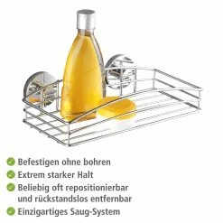 WENKO Vacuum-Loc Wandablage - Stahl - Chrom -Badaccessoires Verkäufe 1000271146 210608 11151900160 DETAILS P000000001000271146