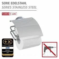 WENKO Turbo-Loc Toilettenpapierhalter Cover - Edelstahl - Silber -Badaccessoires Verkäufe 1000271151 210608 11165700267 DETAILS P000000001000271151