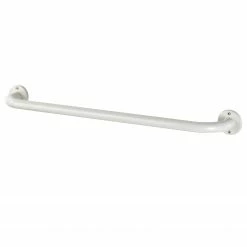 WENKO Handtuchstange Basic - Edelstahl - Weiß - Breite: 66 cm