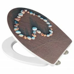 WENKO Premium WC-Sitz Heartbeach - Edelstahl / Duroplas - Braun -Badaccessoires Verkäufe 1000271156 210608 11172700302 DETAILS P000000001000271156