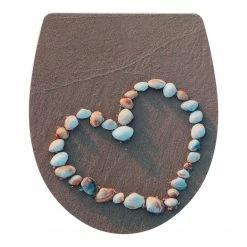 WENKO Premium WC-Sitz Heartbeach - Edelstahl / Duroplas - Braun