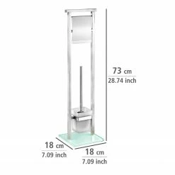 WENKO Stand WC-Garnitur Debar - Edelstahl rostfrei / Glas - Silber 10 WENKO Stand WC-Garnitur Debar - Edelstahl rostfrei / Glas - Silber -Badaccessoires Verkäufe 1000271164 210608 11174100317 SKETCH DETAILS P000000001000271164 sketch