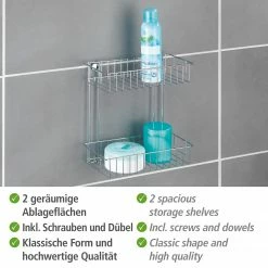 WENKO Wandregal Classic Stahl - Stahl - Chrom -Badaccessoires Verkäufe 1000271165 210608 11173700313 DETAILS P000000001000271165