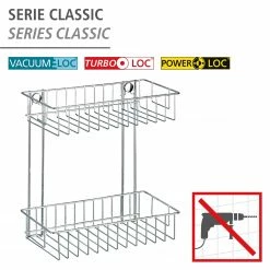 WENKO Wandregal Classic Stahl - Stahl - Chrom -Badaccessoires Verkäufe 1000271165 210608 11180300343 DETAILS P000000001000271165