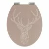 WENKO Premium WC-Sitz Stag - MDF (Mitteldichte Holzfaserplatte) - Braun -Badaccessoires Verkäufe 1000271174 210608 11210700554 IMAGE P000000001000271174