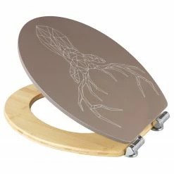 WENKO Premium WC-Sitz Stag - MDF (Mitteldichte Holzfaserplatte) - Braun -Badaccessoires Verkäufe 1000271174 210608 11211300561 DETAILS P000000001000271174