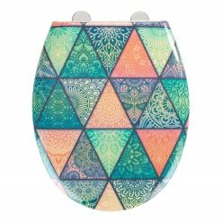 WENKO Premium WC-Sitz Geometry - Edelstahl / Duroplas - Mehrfarbig