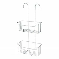 WENKO Thermostat-Duschregal Milo - Edelstahl - Silber