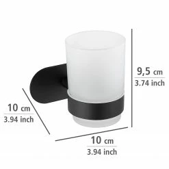 WENKO Zahnputzbecherhalter Uno Orea - Edelstahl - Schwarz -Badaccessoires Verkäufe 1000271181 210608 11205100535 SKETCH DETAILS P000000001000271181 sketch