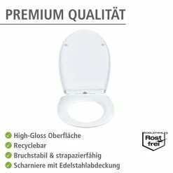 WENKO Premium WC-Sitz Tucan High Gloss - Edelstahl - Mehrfarbig -Badaccessoires Verkäufe 1000271185 210608 11201600495 DETAILS P000000001000271185