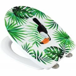 WENKO Premium WC-Sitz Tucan High Gloss - Edelstahl - Mehrfarbig -Badaccessoires Verkäufe 1000271185 210608 11201900498 DETAILS P000000001000271185