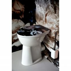 WENKO Premium WC-Sitz Peony - Edelstahl / Polyester PVC - Mehrfarbig -Badaccessoires Verkäufe 1000271186 210608 11195500473 MOOD DETAILS P000000001000271186 mood