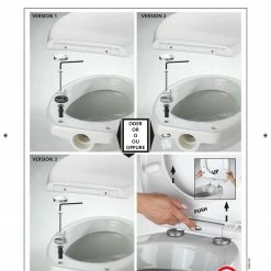 WENKO Premium WC-Sitz Peony - Edelstahl / Polyester PVC - Mehrfarbig -Badaccessoires Verkäufe 1000271186 210608 11414400015 DETAILS P000000001000271186