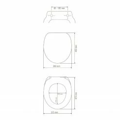 WENKO Premium WC-Sitz Pugy - Edelstahl / Duroplas - Schwarz / Weiß -Badaccessoires Verkäufe 1000271187 210608 11191200424 SKETCH DETAILS P000000001000271187 sketch
