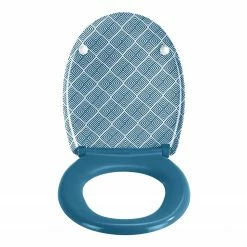 WENKO WC-Sitz Atacama - Edelstahl / Duroplas - Blau / Weiß -Badaccessoires Verkäufe 1000271196 210608 11233400717 DETAILS P000000001000271196
