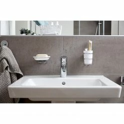 Zahnputzbecher Milazzo - Stahl / Polypropylen - Weiß -Badaccessoires Verkäufe 1000271197 210608 11210100546 MOOD DETAILS P000000001000271197 mood