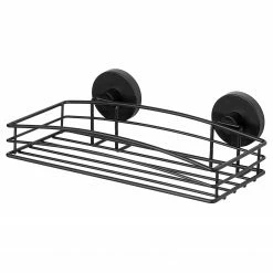 WENKO Wandablage Vacuum-Loc - Stahl - Schwarz