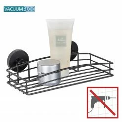 WENKO Wandablage Vacuum-Loc - Stahl - Schwarz -Badaccessoires Verkäufe 1000271200 210608 11220200616 DETAILS P000000001000271200