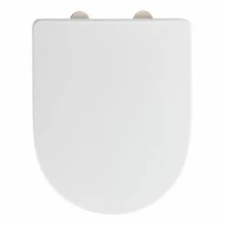 WENKO WC-Sitz Exclusive Nr. 10 - Edelstahl / Duroplas - Weiß