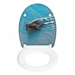 WENKO WC-Sitz Caretta - Edelstahl / Duroplas - Blau -Badaccessoires Verkäufe 1000271228 210608 11261000872 DETAILS P000000001000271228