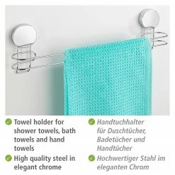 WENKO Handtuchstange Osimo Plus - Stahl / Polyethylen - Chrom -Badaccessoires Verkäufe 1000271230 210608 11261300875 DETAILS P000000001000271230