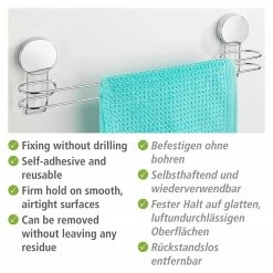 WENKO Handtuchstange Osimo Plus - Stahl / Polyethylen - Chrom -Badaccessoires Verkäufe 1000271230 210608 11263400896 DETAILS P000000001000271230