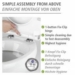 WENKO WC-Sitz Tonga - Edelstahl / Thermoplast - Mehrfarbig -Badaccessoires Verkäufe 1000271232 210608 11250100807 DETAILS P000000001000271232