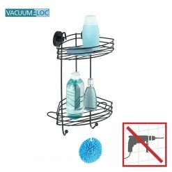 WENKO Eckregal Vacuum-Loc - Stahl - Schwarz -Badaccessoires Verkäufe 1000271236 210608 11231700699 DETAILS P000000001000271236