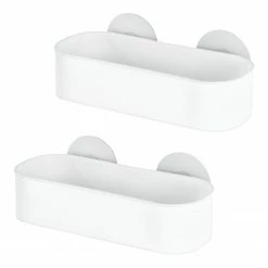 WENKO Wandablage Osimo (2er-Set) - Kunststoff (PET) / Polypropylen - Weiß