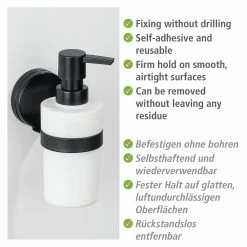 WENKO Static-Loc Seifenspender Pavia - Stahl / ABS - Weiß -Badaccessoires Verkäufe 1000271254 210608 11262600889 DETAILS P000000001000271254