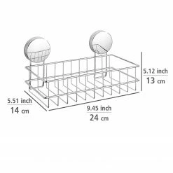 WENKO Wandablage Osimo Plus - Edelstahl / Polyethylen - Chrom - Höhe: 13 cm -Badaccessoires Verkäufe 1000271256 210608 11252500831 SKETCH DETAILS P000000001000271256 sketch