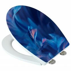 WENKO WC-Sitz Softness - Edelstahl / Duroplas - Blau -Badaccessoires Verkäufe 1000271260 210608 11263100893 DETAILS P000000001000271260