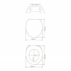 WENKO WC-Sitz Softness - Edelstahl / Duroplas - Blau -Badaccessoires Verkäufe 1000271260 210608 11265800916 SKETCH DETAILS P000000001000271260 sketch