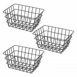 WENKO Badkorb Viana (3er-Set) - Edelstahl - Schwarz