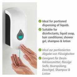 WENKO Desinfektionsmittelspender Ranera - ABS-Kunststoff - Weiß - 10 x 10 cm -Badaccessoires Verkäufe 1000271262 210608 11255100855 DETAILS P000000001000271262
