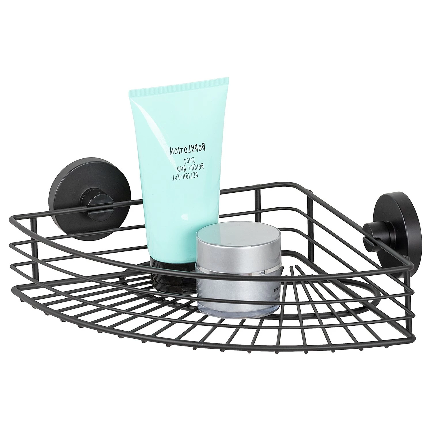 WENKO Eckablage Bari - Stahl - Schwarz 3 WENKO Eckablage Bari - Stahl - Schwarz