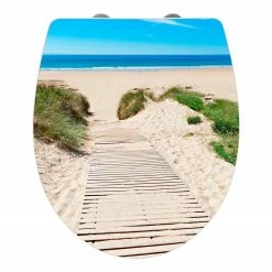 WENKO Premium WC-Sitz Düne - Edelstahl / Duroplas - Mehrfarbig