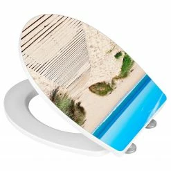 WENKO Premium WC-Sitz Düne - Edelstahl / Duroplas - Mehrfarbig -Badaccessoires Verkäufe 1000271286 210608 11290901031 DETAILS P000000001000271286