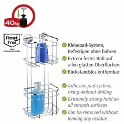 WENKO Turbo-Loc Wandregal Aingeni - Edelstahl - Silber 17 WENKO Turbo-Loc Wandregal Aingeni - Edelstahl - Silber -Badaccessoires Verkäufe 1000271289 210608 11311901144 DETAILS P000000001000271289