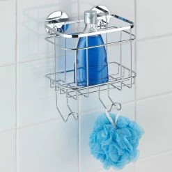 WENKO Turbo-Loc Wandkorb mit Haken - Edelstahl - Silber -Badaccessoires Verkäufe 1000271297 210608 11281400983 MOOD DETAILS P000000001000271297 mood