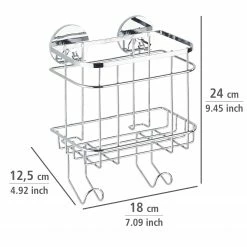 WENKO Turbo-Loc Wandkorb mit Haken - Edelstahl - Silber -Badaccessoires Verkäufe 1000271297 210608 11282500993 SKETCH DETAILS P000000001000271297 sketch