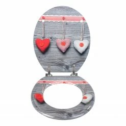 WENKO WC-Sitz Bavarian Hearts - MDF (Mitteldichte Holzfaserplatte) - Mehrfarbig -Badaccessoires Verkäufe 1000271300 210608 11283000999 DETAILS P000000001000271300