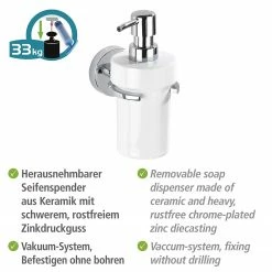 WENKO Seifenspender Capri - Zinkdruckguss / Keramik - Weiß -Badaccessoires Verkäufe 1000271302 210608 11295701073 DETAILS P000000001000271302