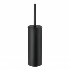 WENKO Freistehende WC-Garnitur Orea - Edelstahl - Schwarz