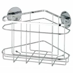 WENKO Turbo-Loc Eckablage Aingeni - Edelstahl - Silber