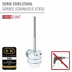 WENKO Turbo-Loc WC-Garnitur Aingeni - Edelstahl / Polypropylen - Silber 16 WENKO Turbo-Loc WC-Garnitur Aingeni - Edelstahl / Polypropylen - Silber -Badaccessoires Verkäufe 1000271312 210608 11305401122 DETAILS P000000001000271312